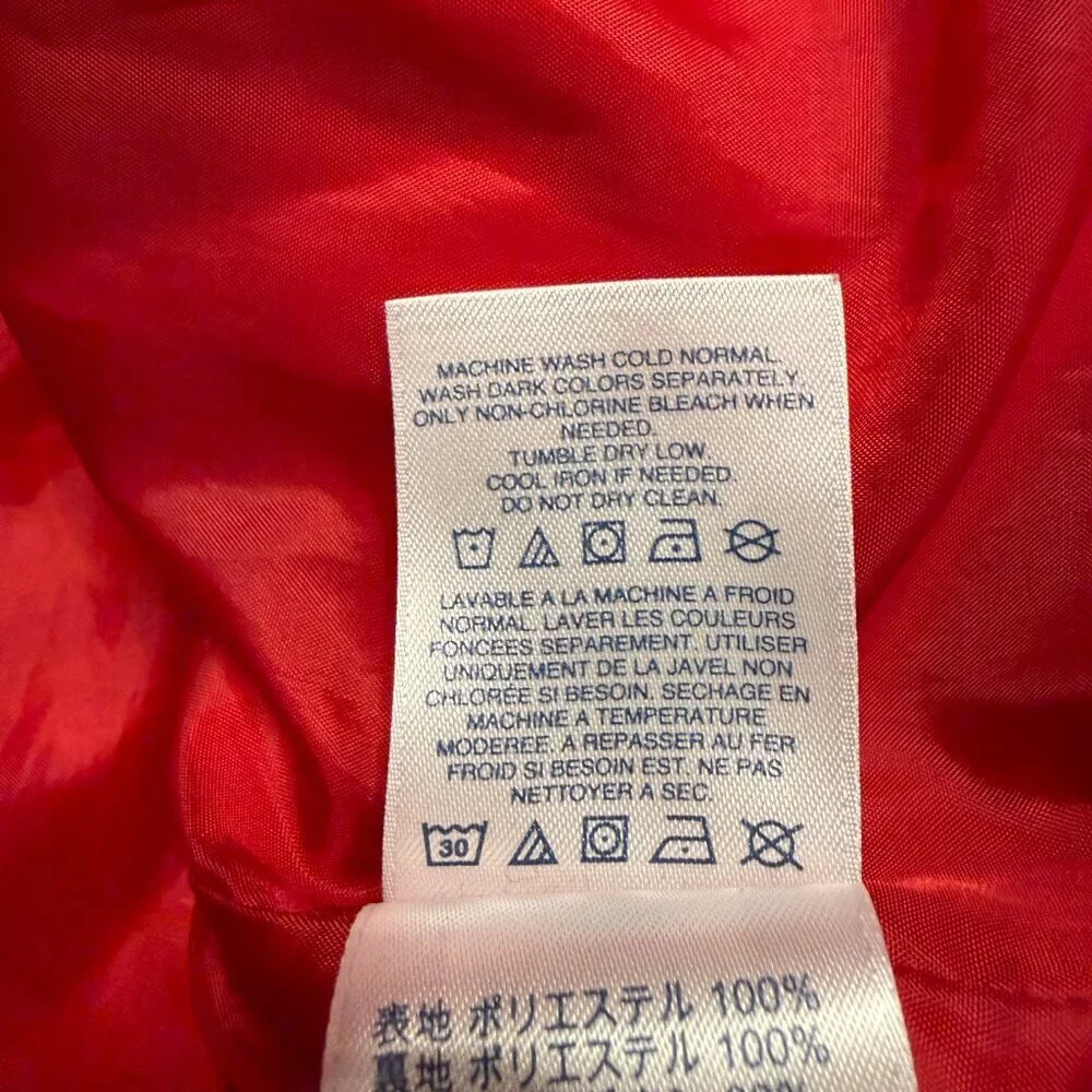 Lands' End Quilted Down Puffer Vest Women's Large Tall Red Insulated Outdoor